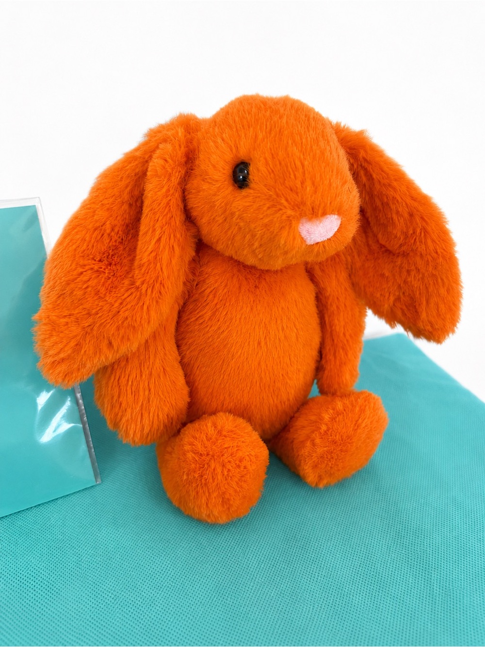 Plush Orange Bunny Stuffed Animal - Soft Toy
